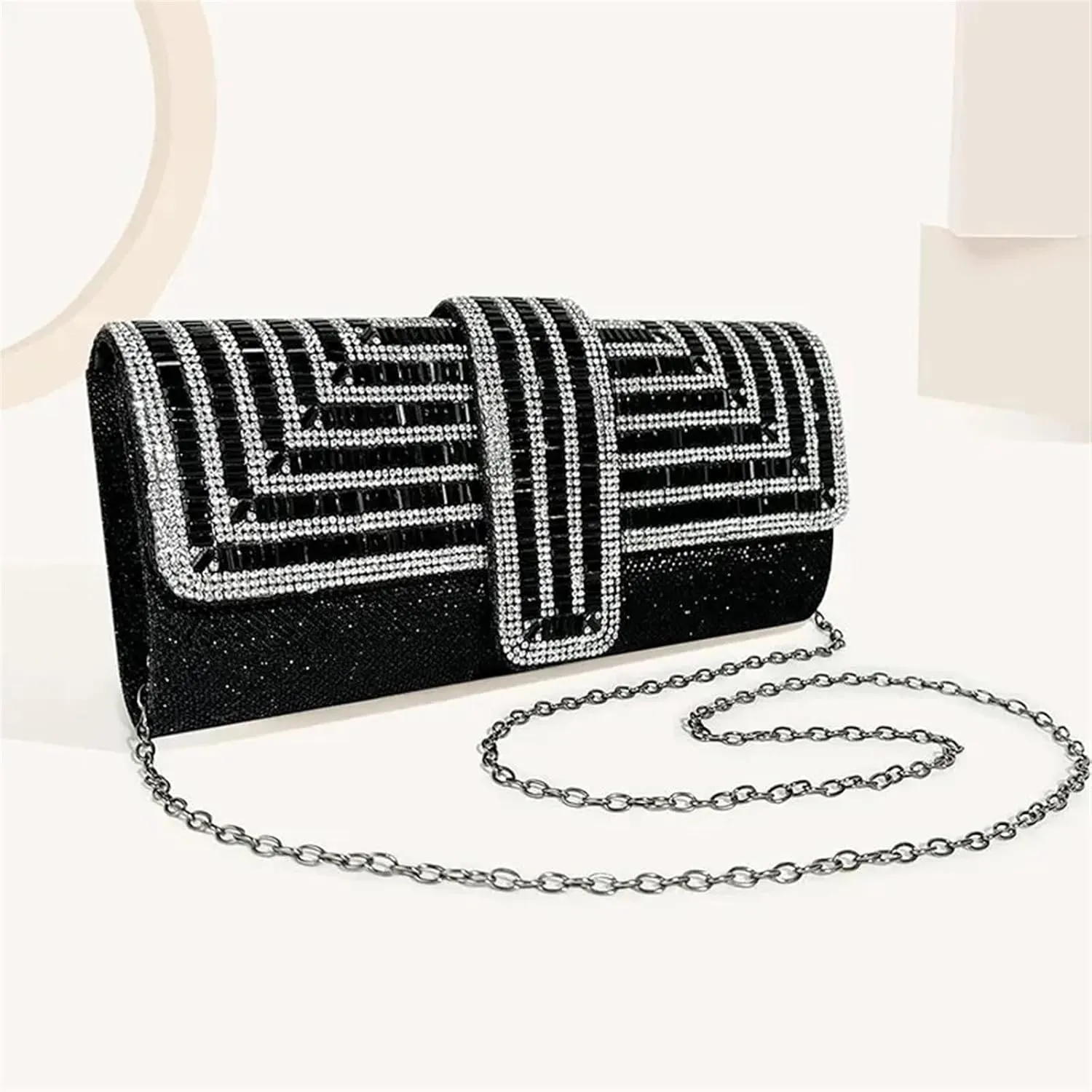 Rhinestone Bags Women's Rhinestone Clutch Purses Evening Bags Sparkling Glitter Formal Party Wedding Cocktail Prom Bags with Chain