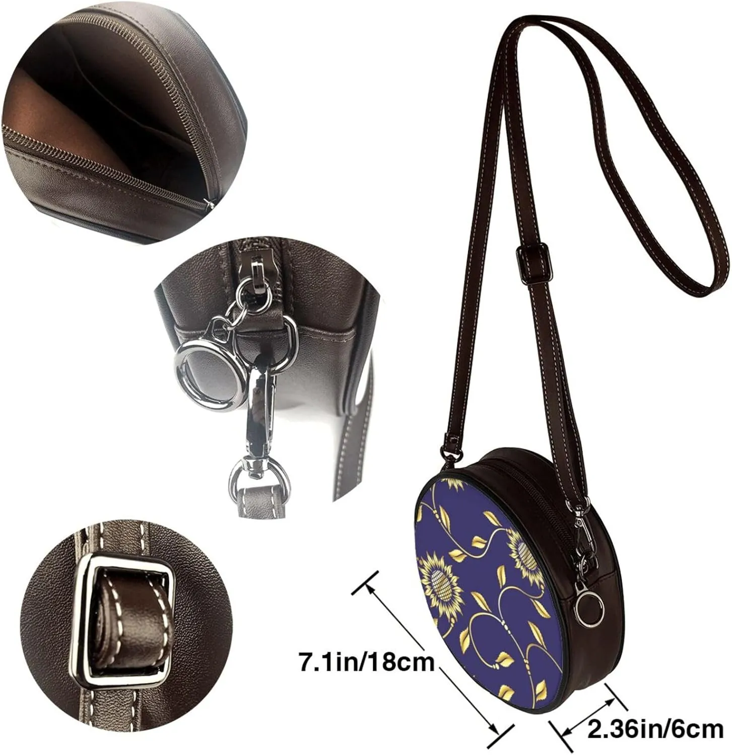 Round Crossbody Bags for Women, Small Purse and Crossbody Handbags Purse Satchel