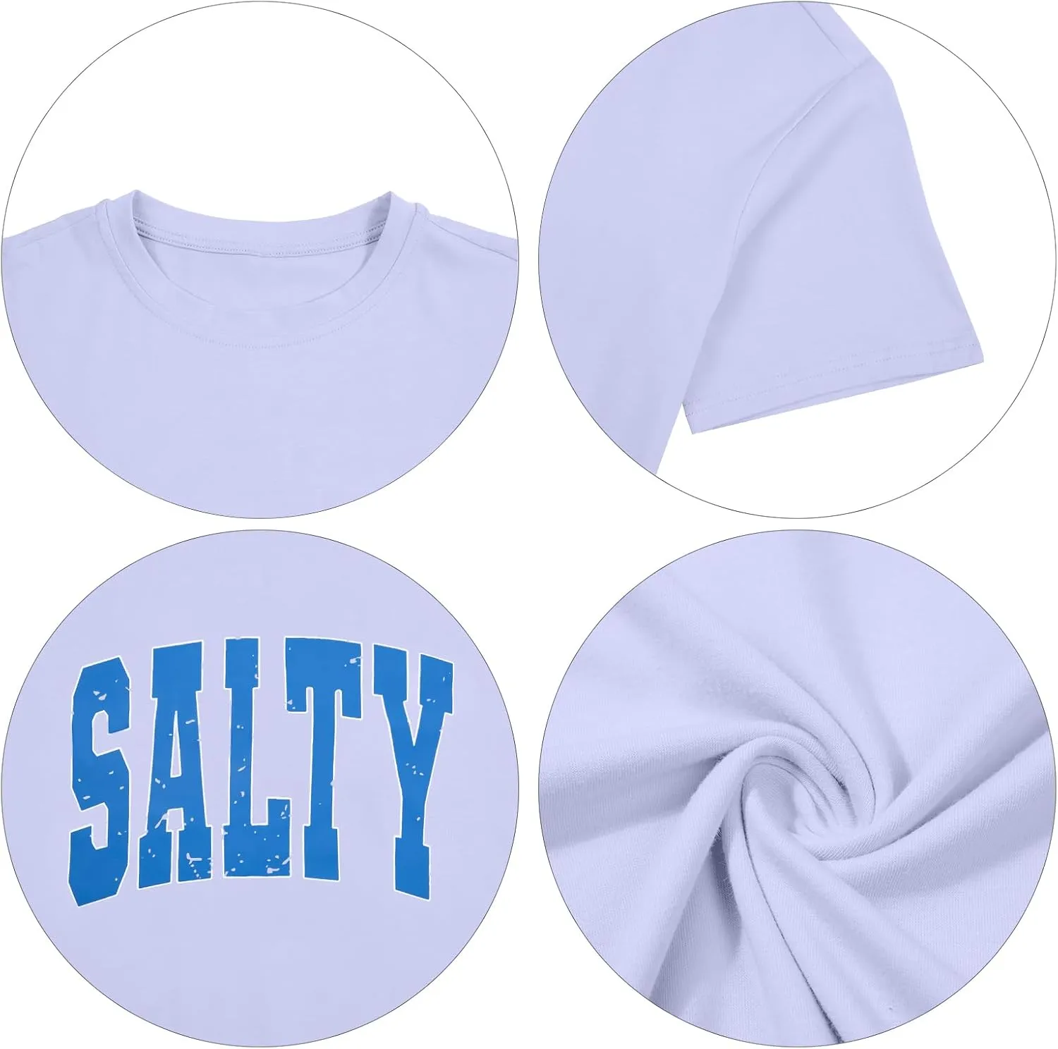 Salty Beach Oversized Graphic Tees: Womens Summer Beach Tshirts Hawaii Shirt Casual Short Sleeve Tops