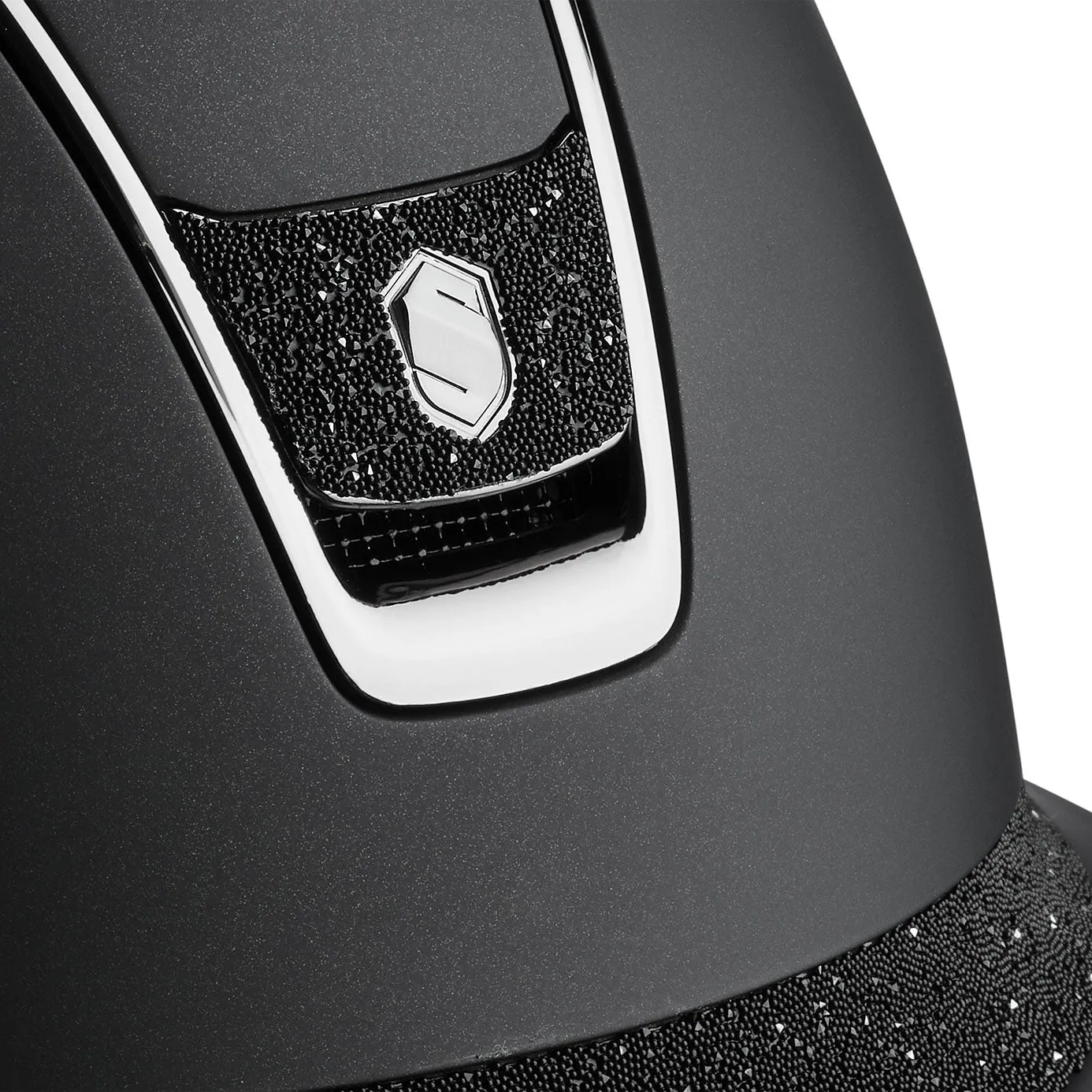 Samshield V2 Miss Shield Black Shadowmatt with Crystal Fabric Band and Blazon