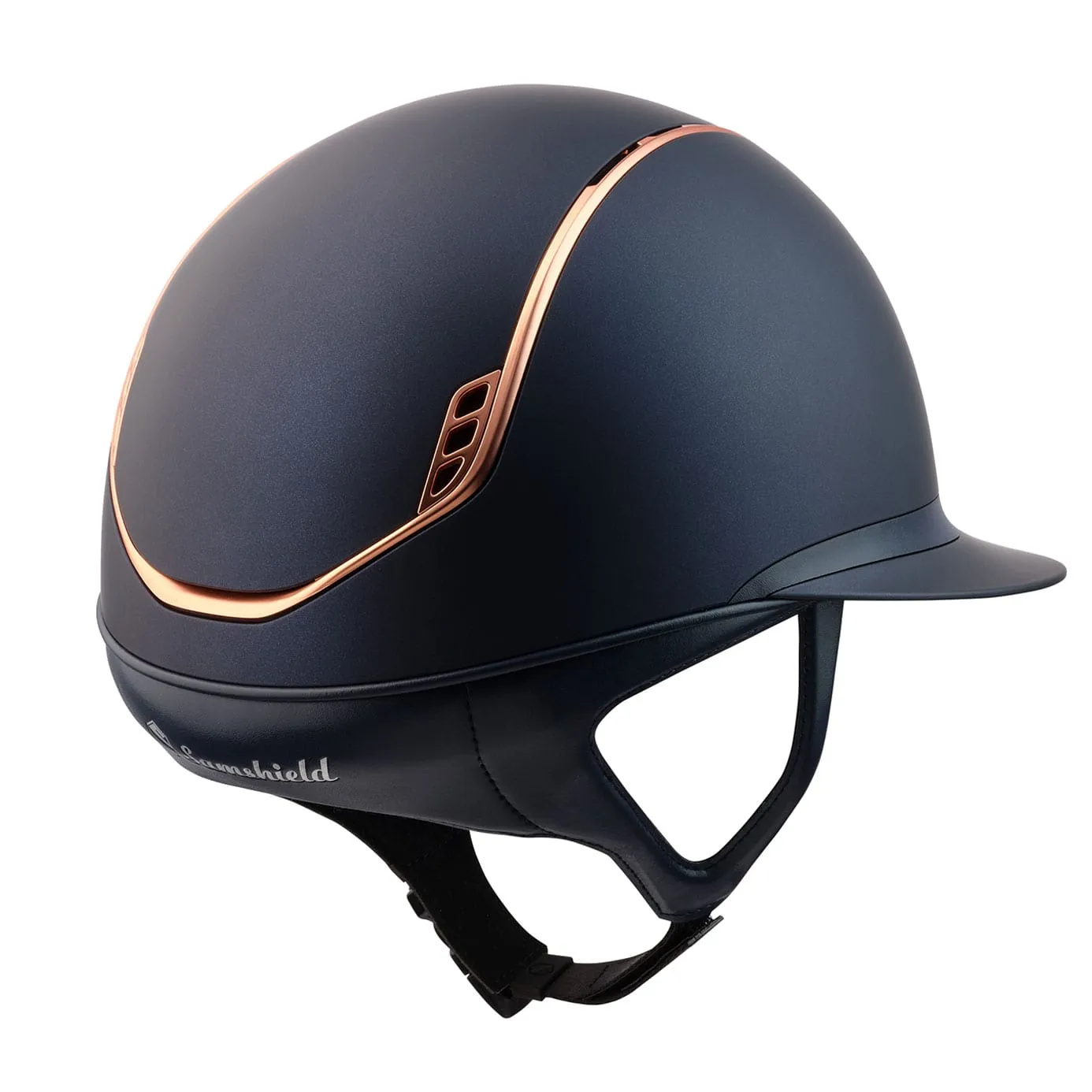 Samshield V2 Miss Shield Navy Shadowmatt with Rose Gold Trim and Blazon