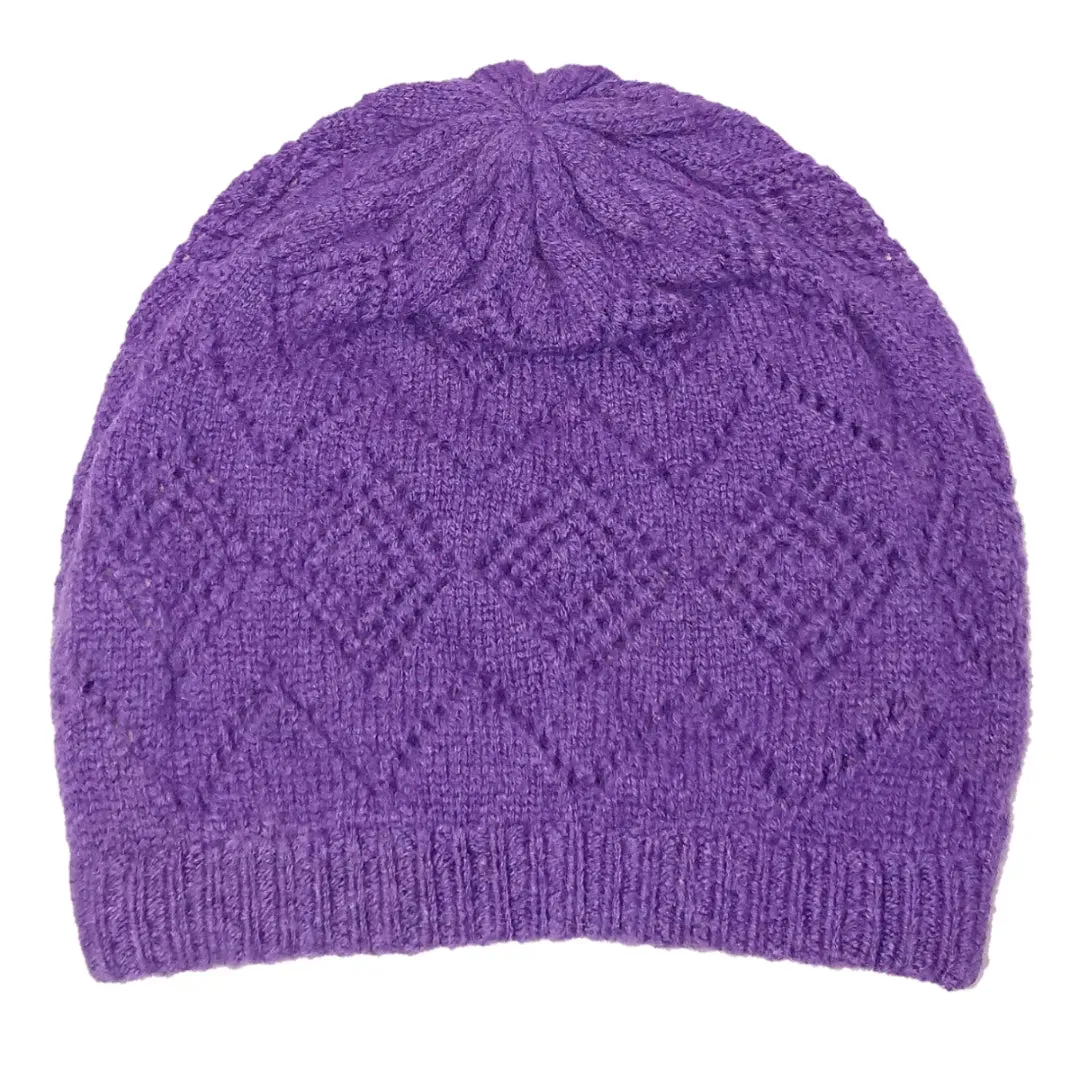 Scottish Cashmere Pointelle Beanie