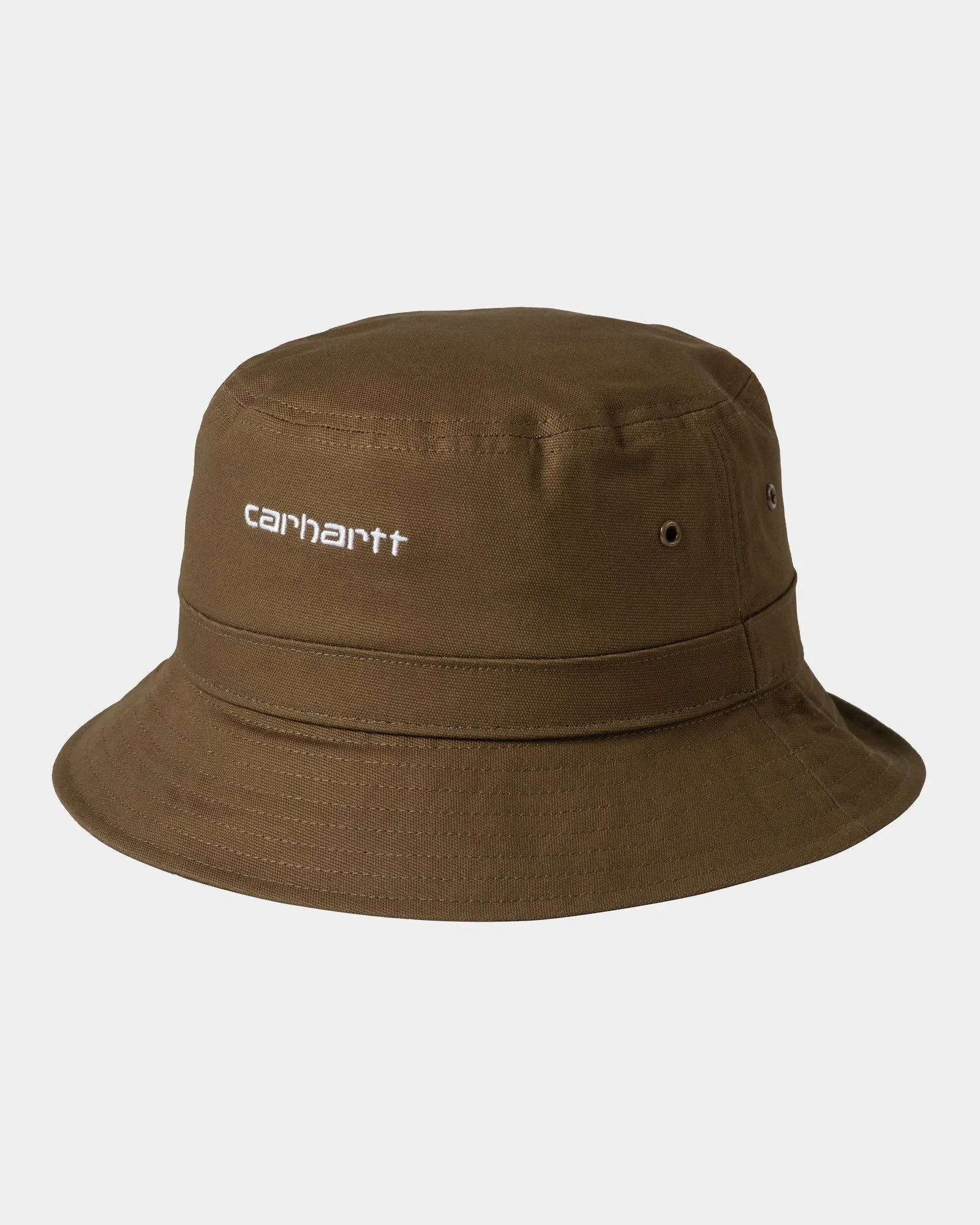 Script Bucket Hat | Lumber / White