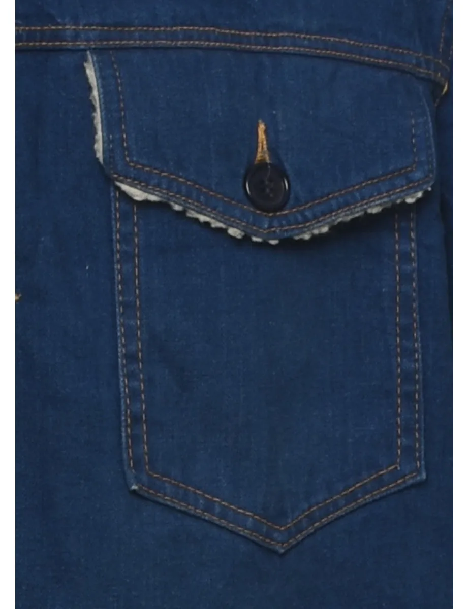 Sears Shearling Denim Jacket - L