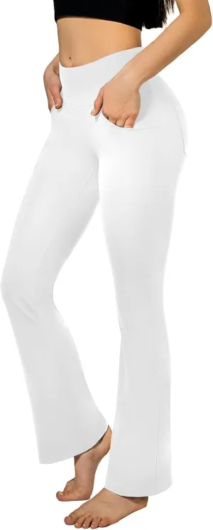 SINOPHANT Flare Leggings for Women, High Waisted Flared Leggings with Pockets for Women Bootcut Casual Workout Yoga Pants