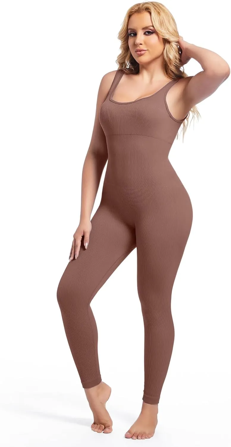Sliot Workout Jumpsuit for Women - Tummy Control Yoga & Athletic One Piece