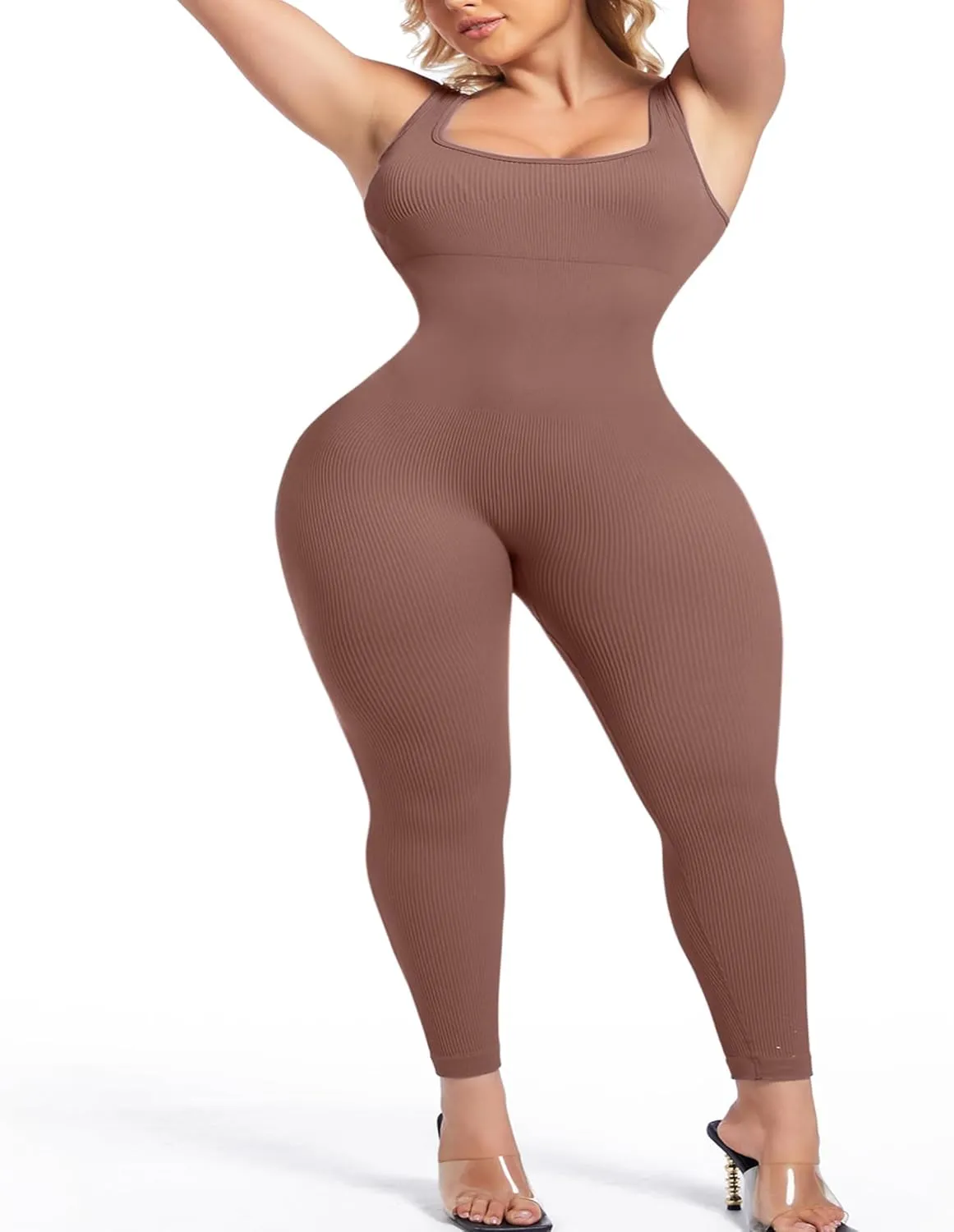 Sliot Workout Jumpsuit for Women - Tummy Control Yoga & Athletic One Piece