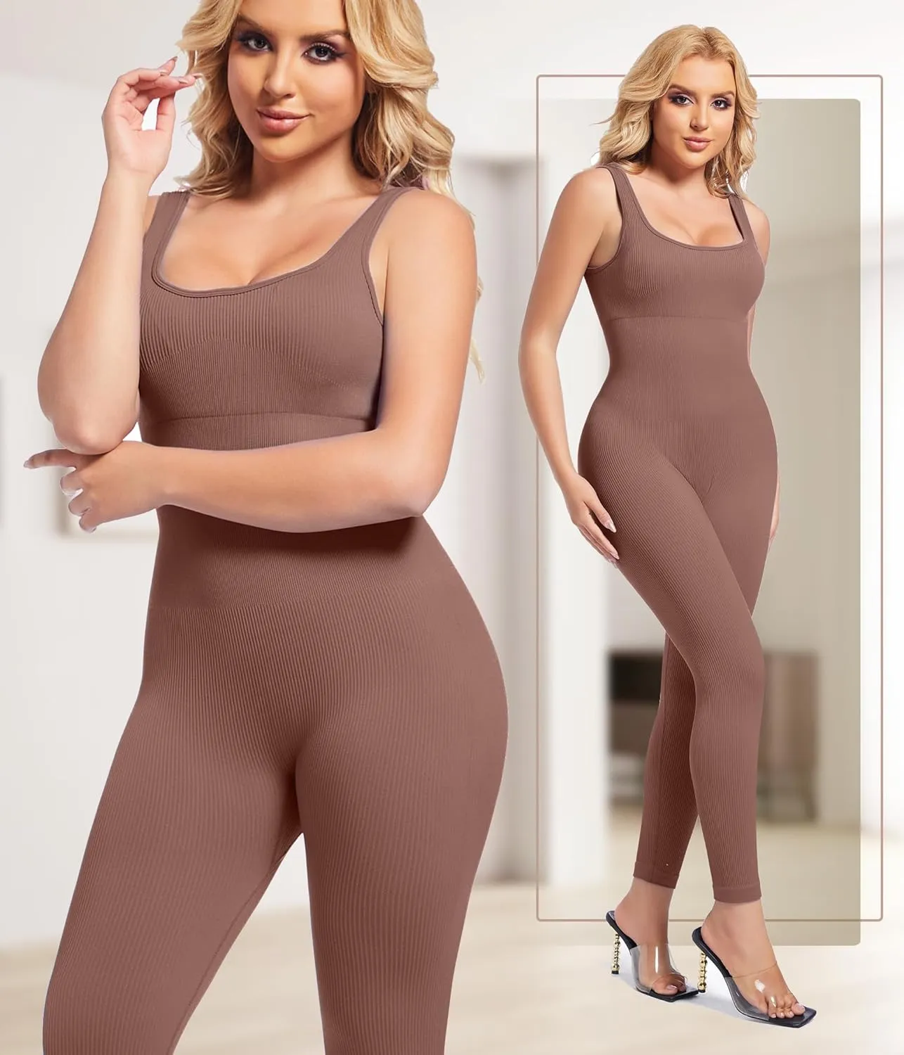 Sliot Workout Jumpsuit for Women - Tummy Control Yoga & Athletic One Piece