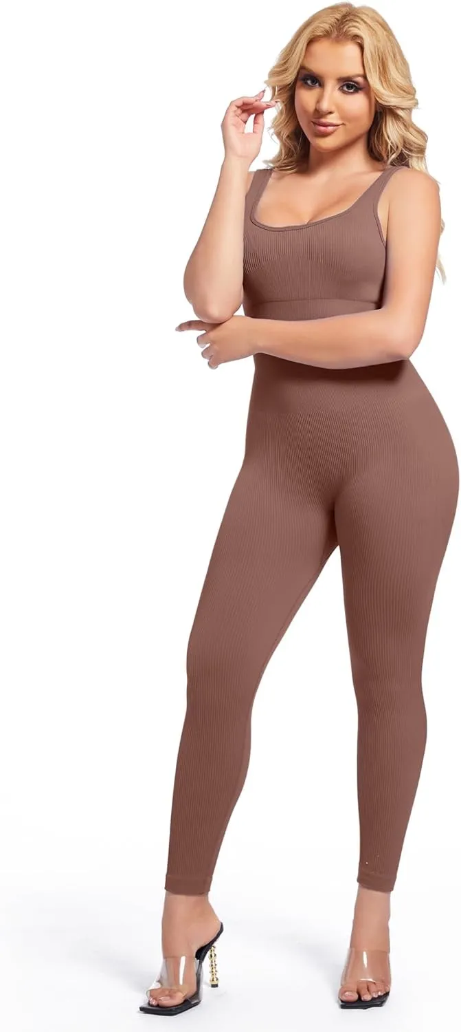 Sliot Workout Jumpsuit for Women - Tummy Control Yoga & Athletic One Piece