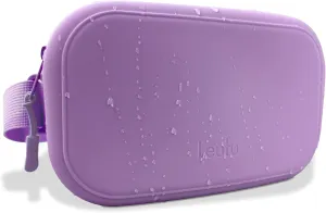 Soft-Touch Silicone Water-Resistant Fanny Pack  Lightweight Crossbody Waist Bag for Everyday Essentials, Travel, Workouts, Beach & Festivals (Lilac)