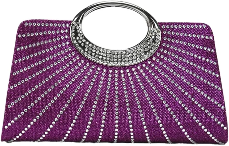 Solyinne Evening Bags Clutch Purses for Women Rhinestone Handbags Purse Wedding CrossBody Handbag with Chain Sparkly