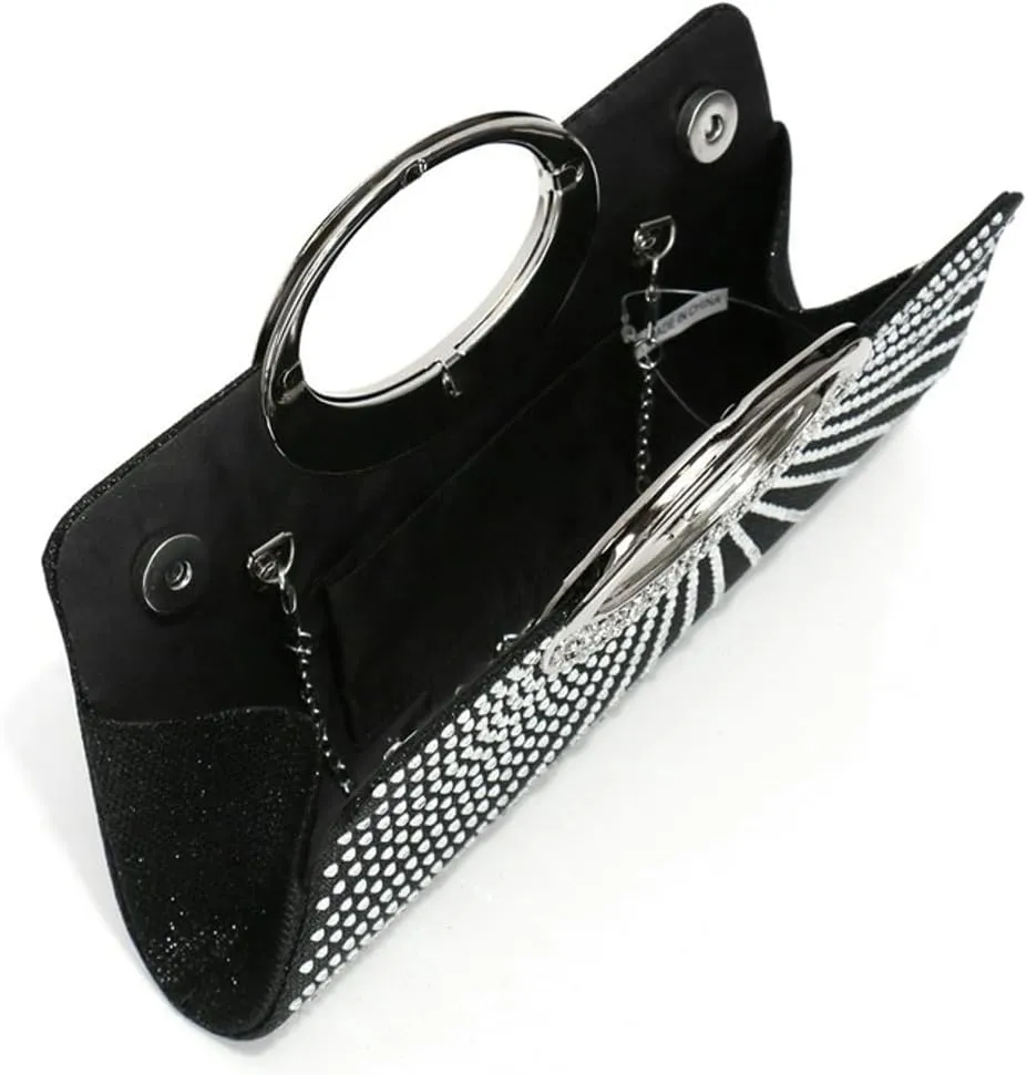 Solyinne Evening Bags Clutch Purses for Women Rhinestone Handbags Purse Wedding CrossBody Handbag with Chain Sparkly