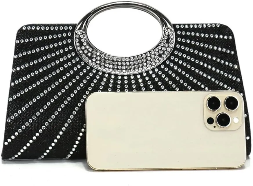 Solyinne Evening Bags Clutch Purses for Women Rhinestone Handbags Purse Wedding CrossBody Handbag with Chain Sparkly
