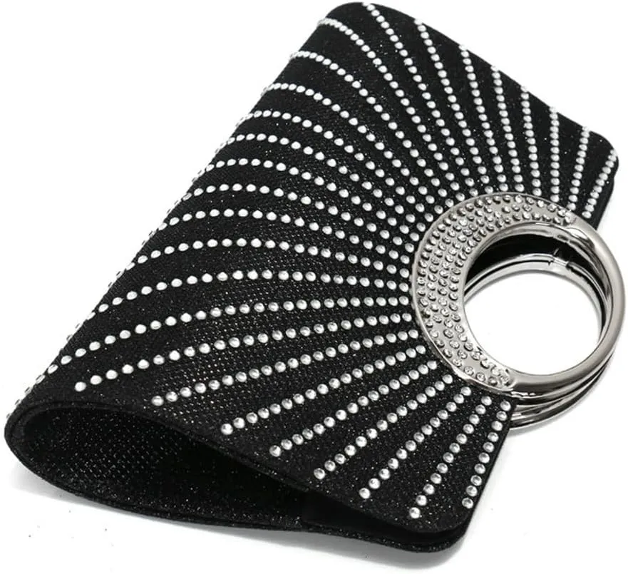 Solyinne Evening Bags Clutch Purses for Women Rhinestone Handbags Purse Wedding CrossBody Handbag with Chain Sparkly