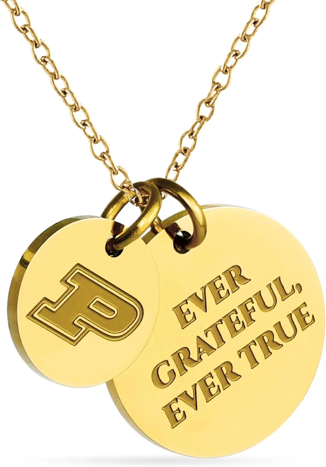 Stone Armory Necklace for Purdue Boilermakers - 18K Gold-Plated Stainless Steel Jewelry Designed for Sensitive Skin - Adjustable 16-20in Chain, Gift for Purdue University Fans