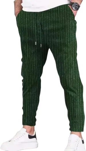 Striped Pants for Men - Mens Skinny Stretch Slim fit Chinos Golf Business Dress Casual Pants