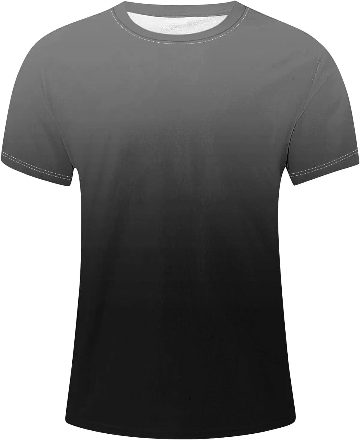 Summer Shirts for Men Mens Summer T-Shirt Running Quick Drying Close Fit Tunic Short Sleeved Round Neck Plain Tops