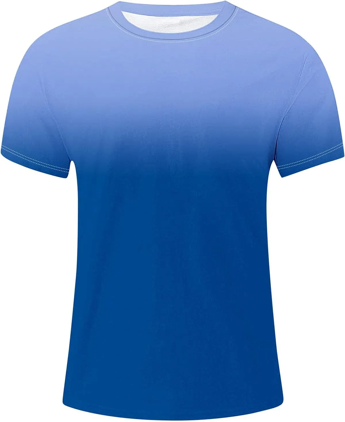 Summer Shirts for Men Mens Summer T-Shirt Running Quick Drying Close Fit Tunic Short Sleeved Round Neck Plain Tops
