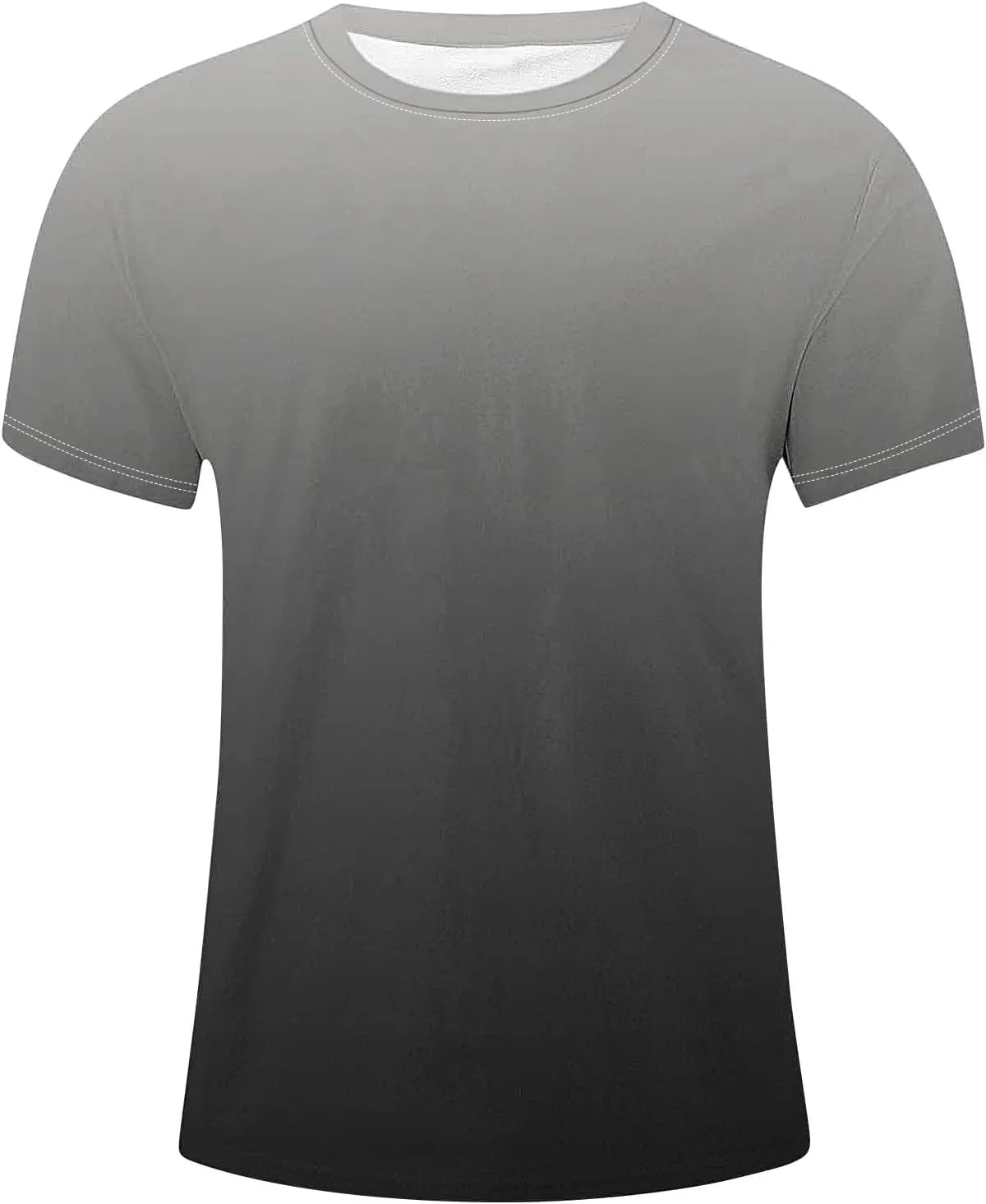 Summer Shirts for Men Mens Summer T-Shirt Running Quick Drying Close Fit Tunic Short Sleeved Round Neck Plain Tops