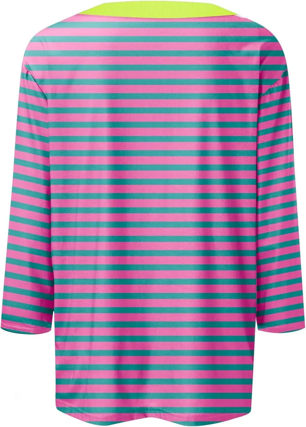 Summer Tops Round Neck 3/4 Sleeve Shirts Casual Trendy Blouses Cute Basic Tunic Loose Fit Daily Versatile Clothing