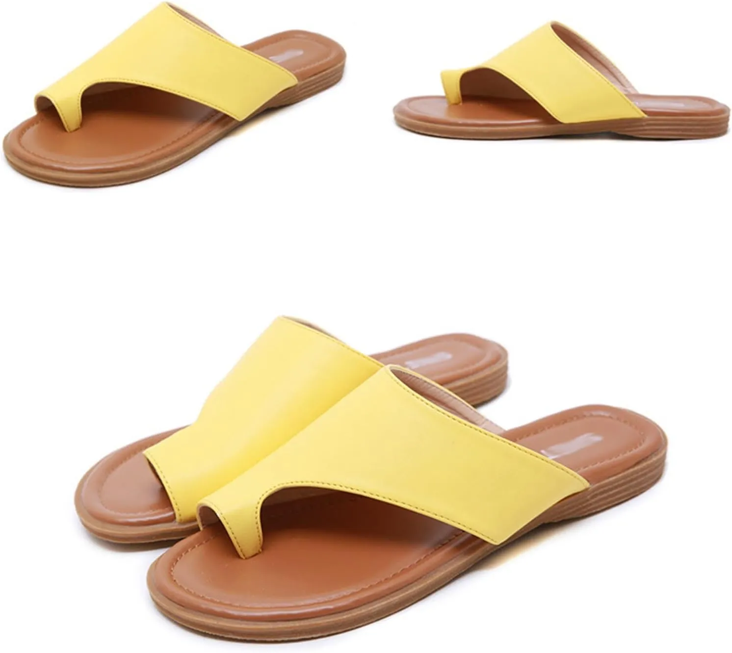 Summer Women's Fashion Hallux Valgus Flip Flops/Flat Plantar Fasciitis Bunion Beach Sandals/Ring Toe Orthopedic Thong Sandal