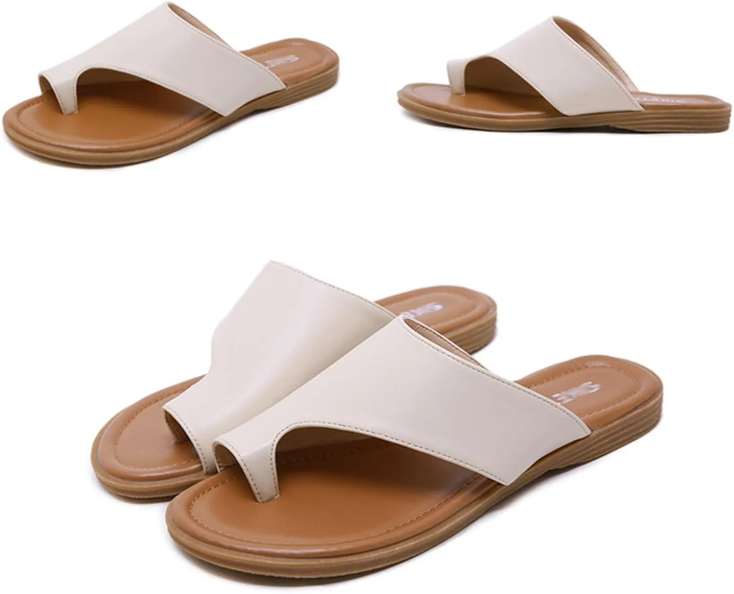 Summer Women's Fashion Hallux Valgus Flip Flops/Flat Plantar Fasciitis Bunion Beach Sandals/Ring Toe Orthopedic Thong Sandal