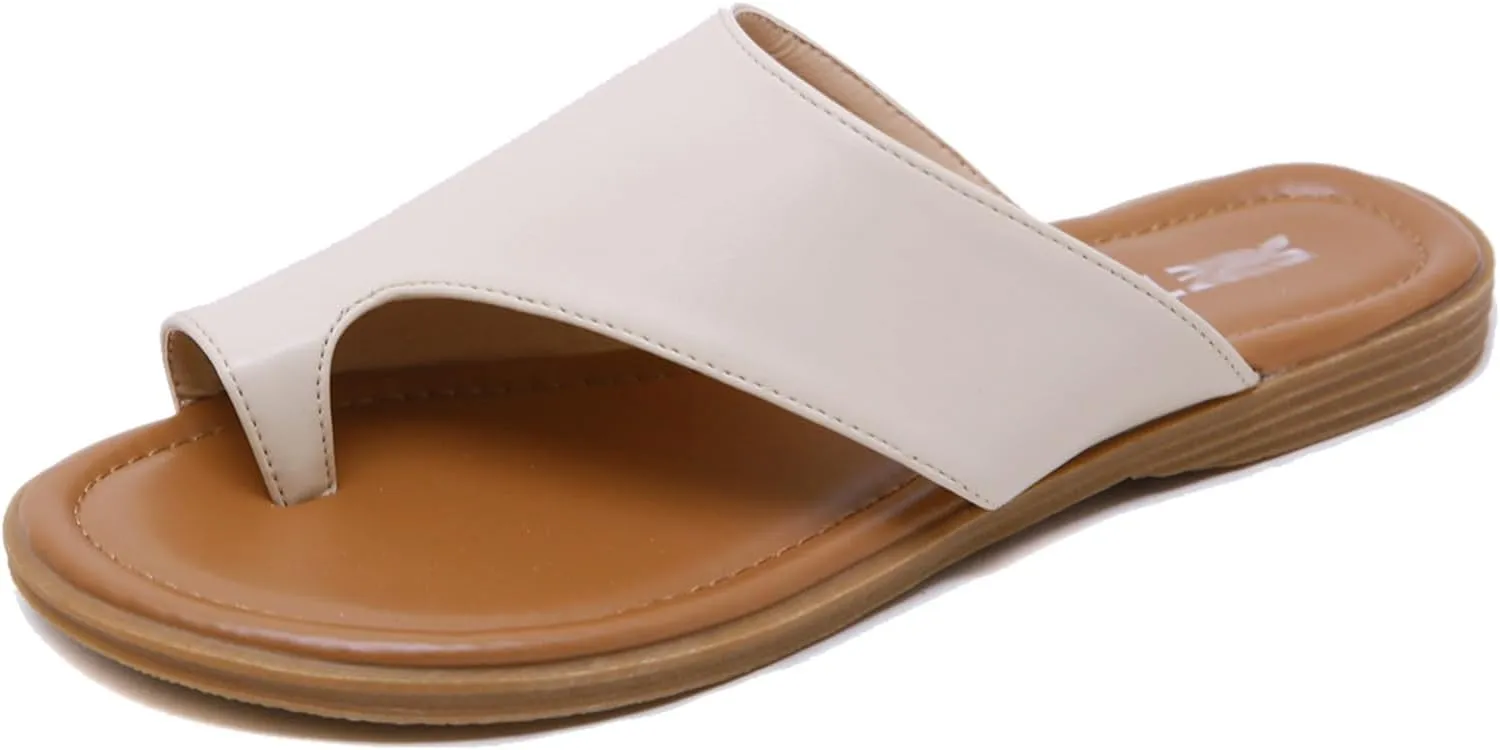 Summer Women's Fashion Hallux Valgus Flip Flops/Flat Plantar Fasciitis Bunion Beach Sandals/Ring Toe Orthopedic Thong Sandal