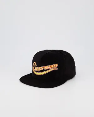 SUPREME PINCH PANEL BASEBALL CAP - BLACK