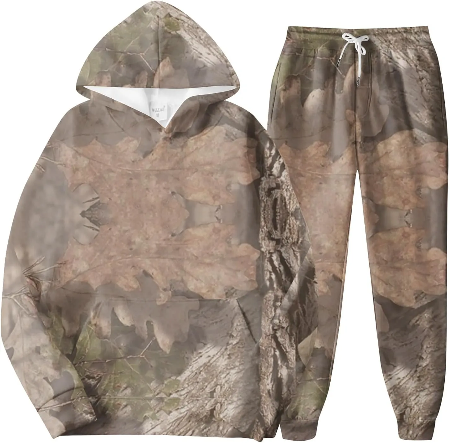 Sweat Suits for Womens Camo Hoodie 2 Piece Long Sleeve Crewneck Sweatshirts Wide Leg Sweatpants Matching Lounge Sets