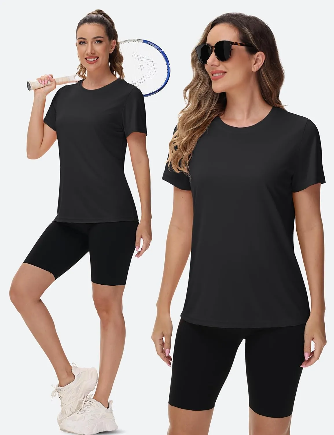 TACVASEN Short Sleeve Shirts for Women Athletic Workout Tops UPF 50  Sun Protection Quick Dry Running T-Shirts