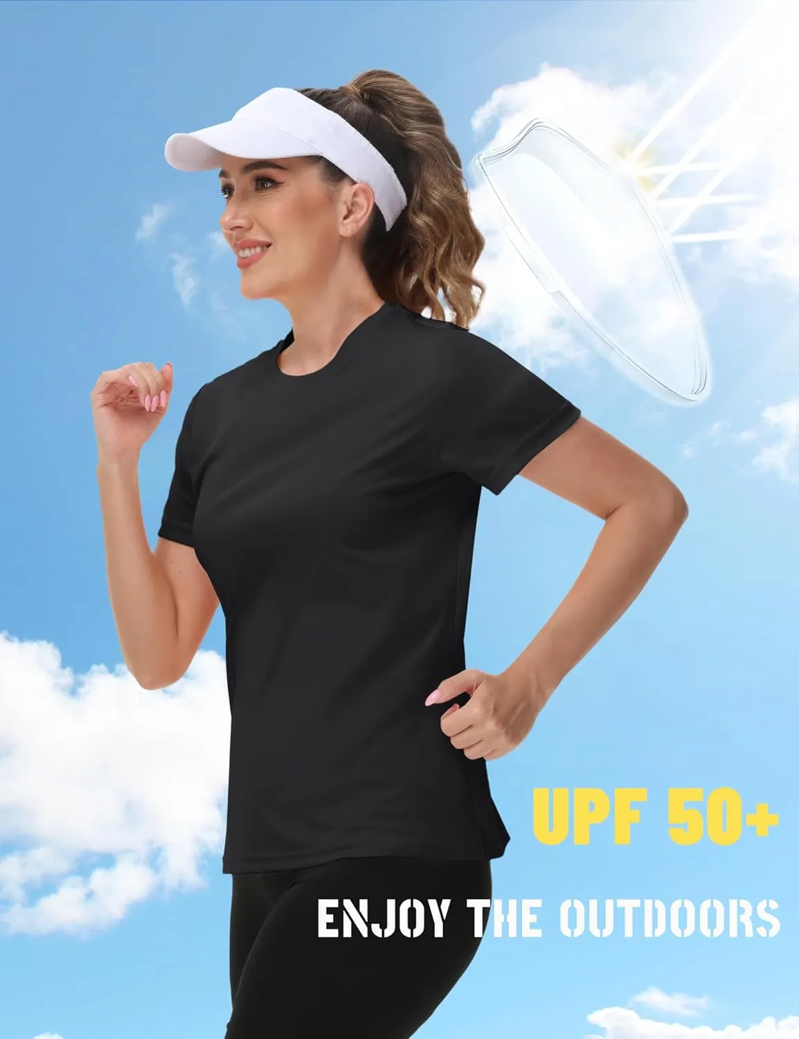TACVASEN Short Sleeve Shirts for Women Athletic Workout Tops UPF 50  Sun Protection Quick Dry Running T-Shirts