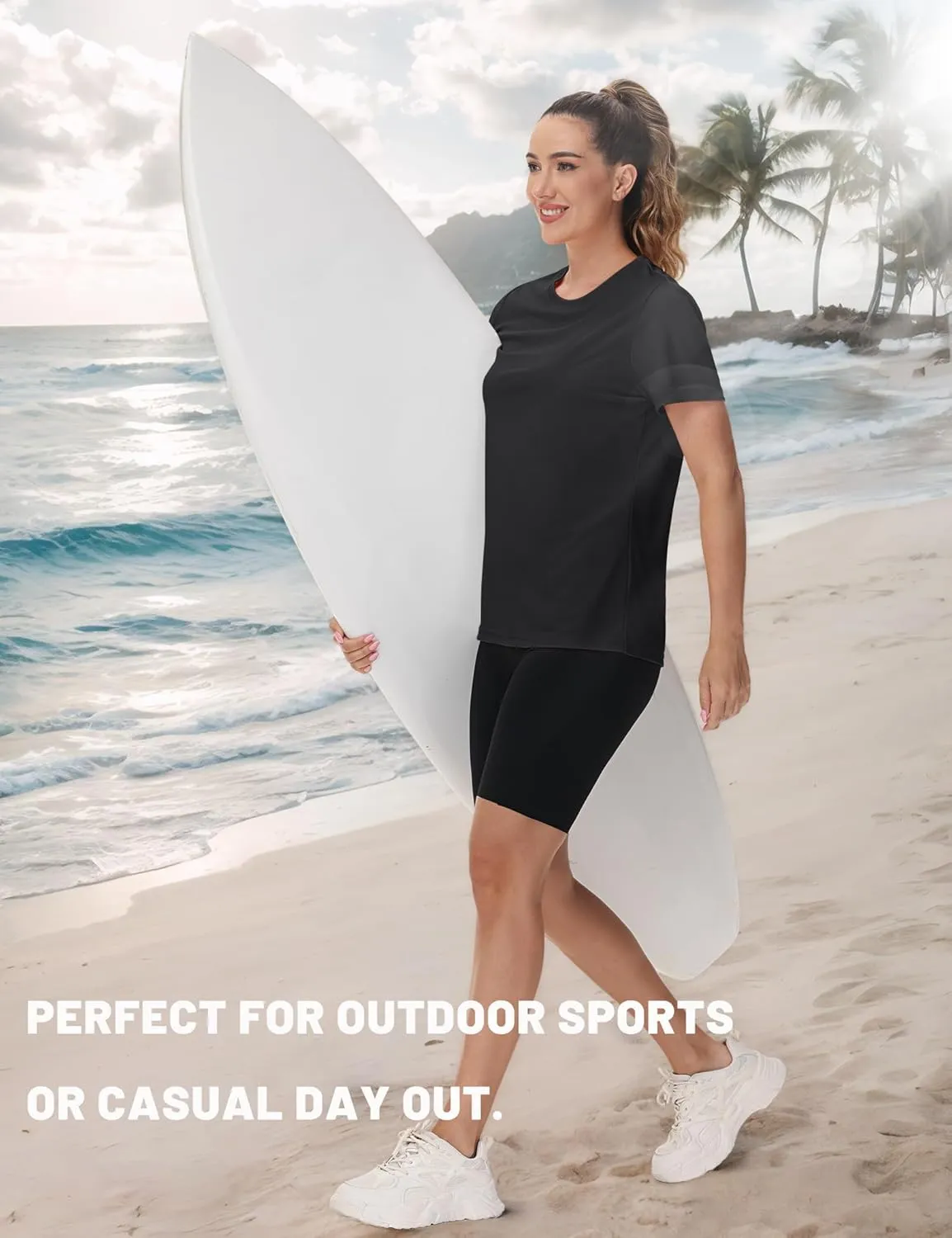 TACVASEN Short Sleeve Shirts for Women Athletic Workout Tops UPF 50  Sun Protection Quick Dry Running T-Shirts