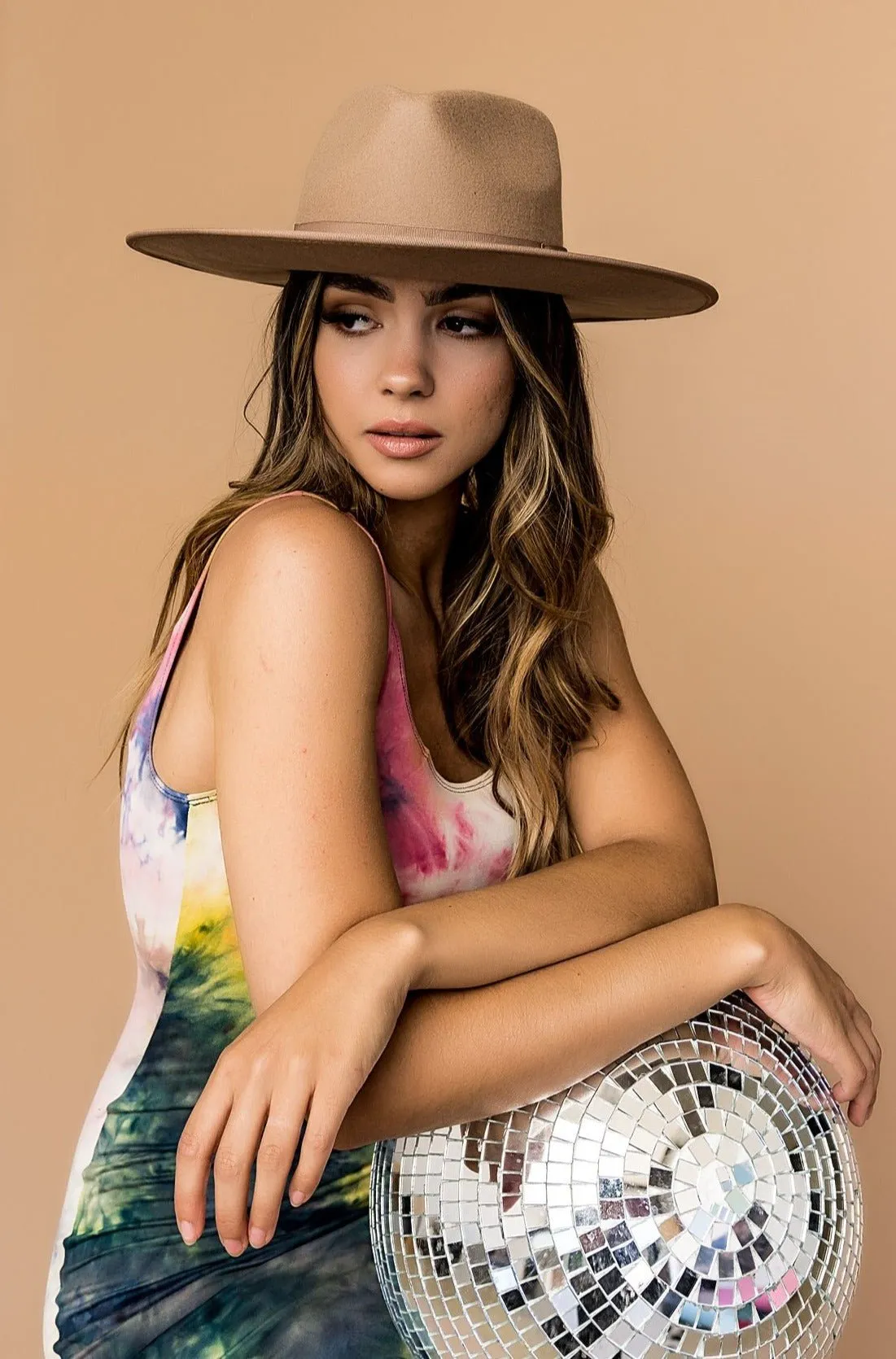 Tessa Stiff Brim Hat in Pecan