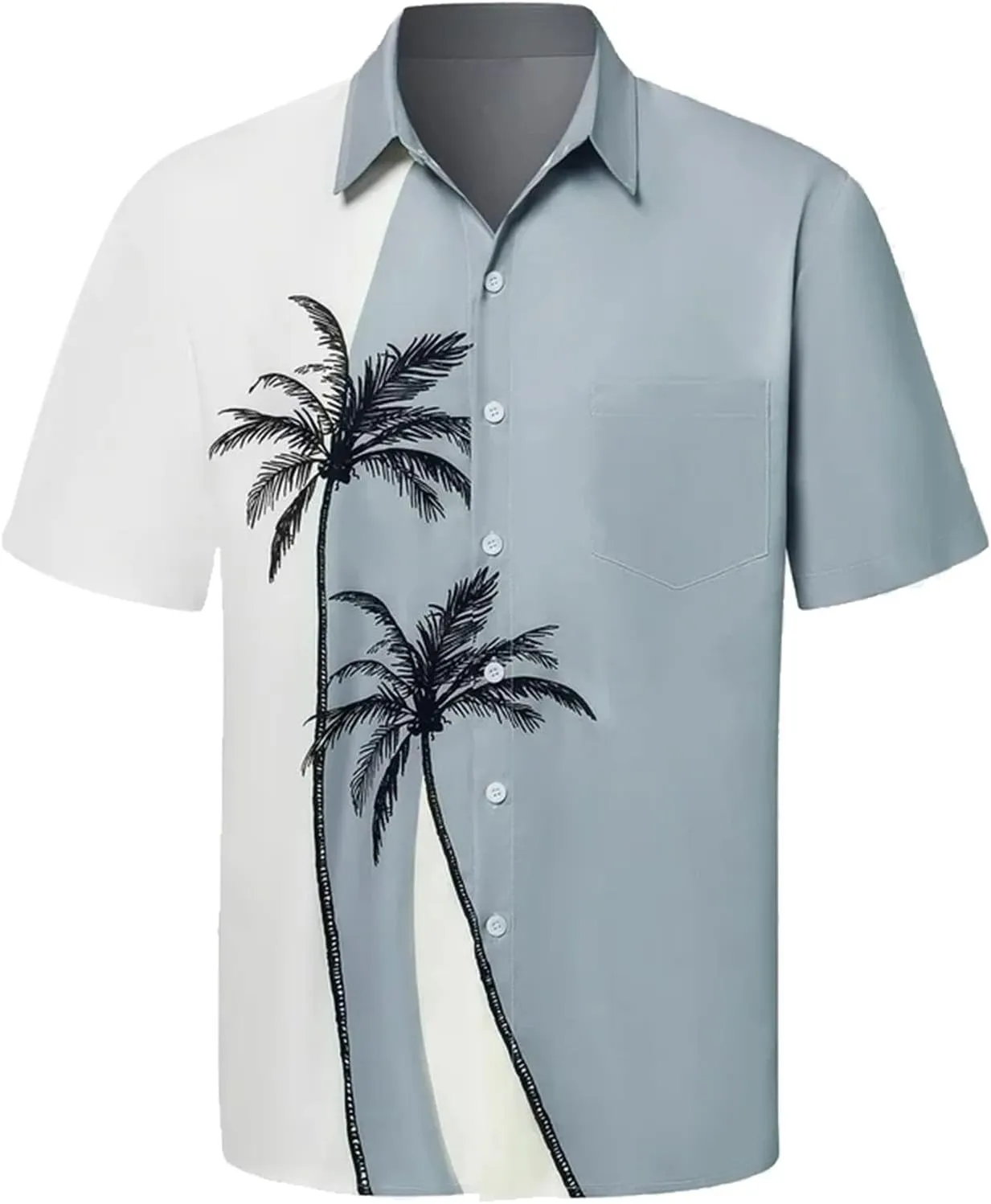 Tropical Shirts Button Down Holiday Casual Hawaiian Short Sleeve Men Loose Beach Shirts