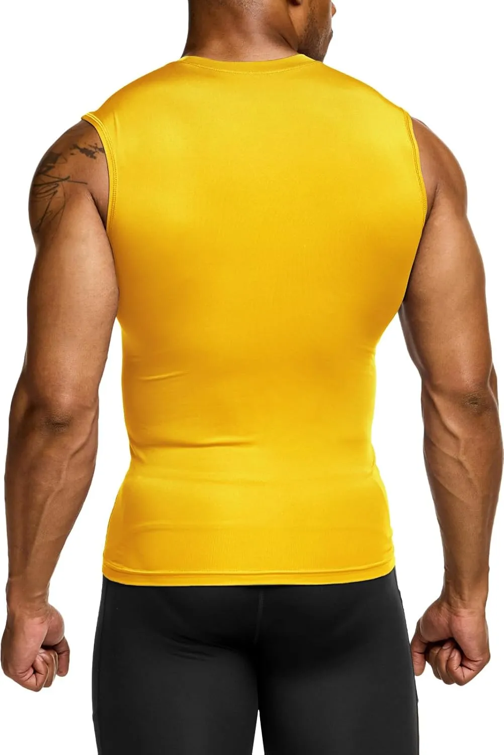 TSLA Men's Sleeveless Workout Shirts, Dry Fit Running Compression Cutoff Shirts, Athletic Training Tank Top