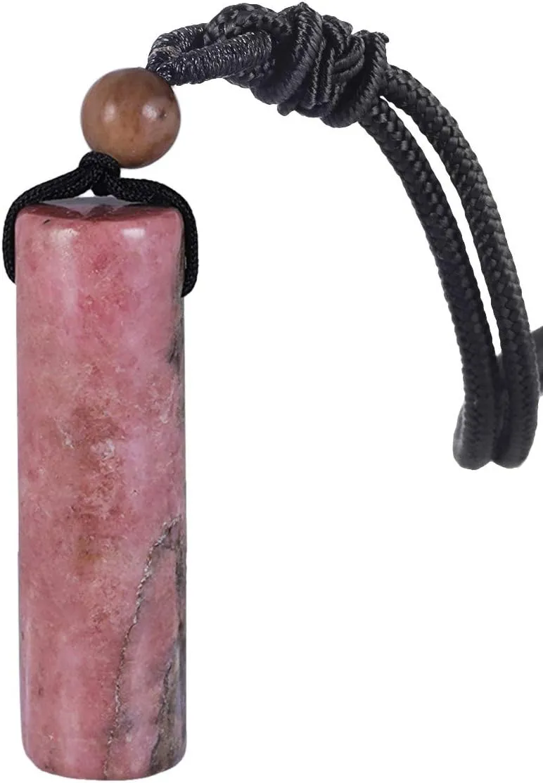 TUMBEELLUWA Healing Crystal Stone Pendant Necklace for Men and Women, Handmade Unisex Stone Amulet Necklace with Adjustable Chain