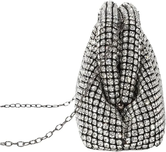 UMREN Rhinestones Clutch Purse for Women - Sparkly Rhinestones Pouch Evening Handbag Crystal Clutch Diamond Crossbody Bag