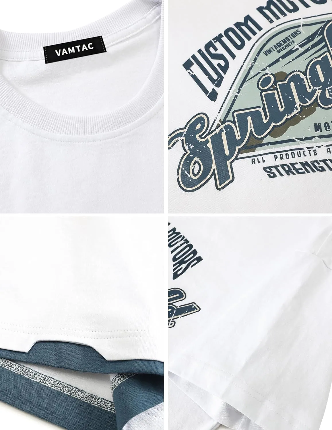 Vamtac Mens Oversized T Shirts Summer Casual Vintage Graphic Tees Streetwear Harajuku Tops