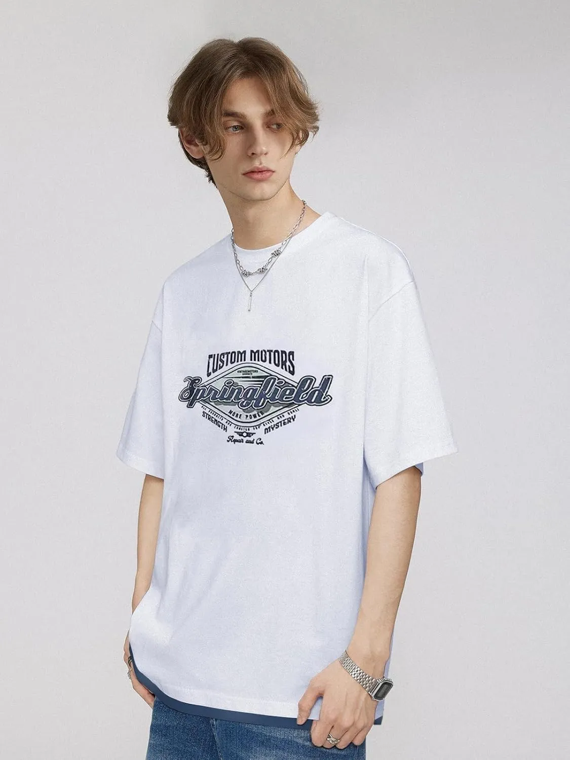Vamtac Mens Oversized T Shirts Summer Casual Vintage Graphic Tees Streetwear Harajuku Tops