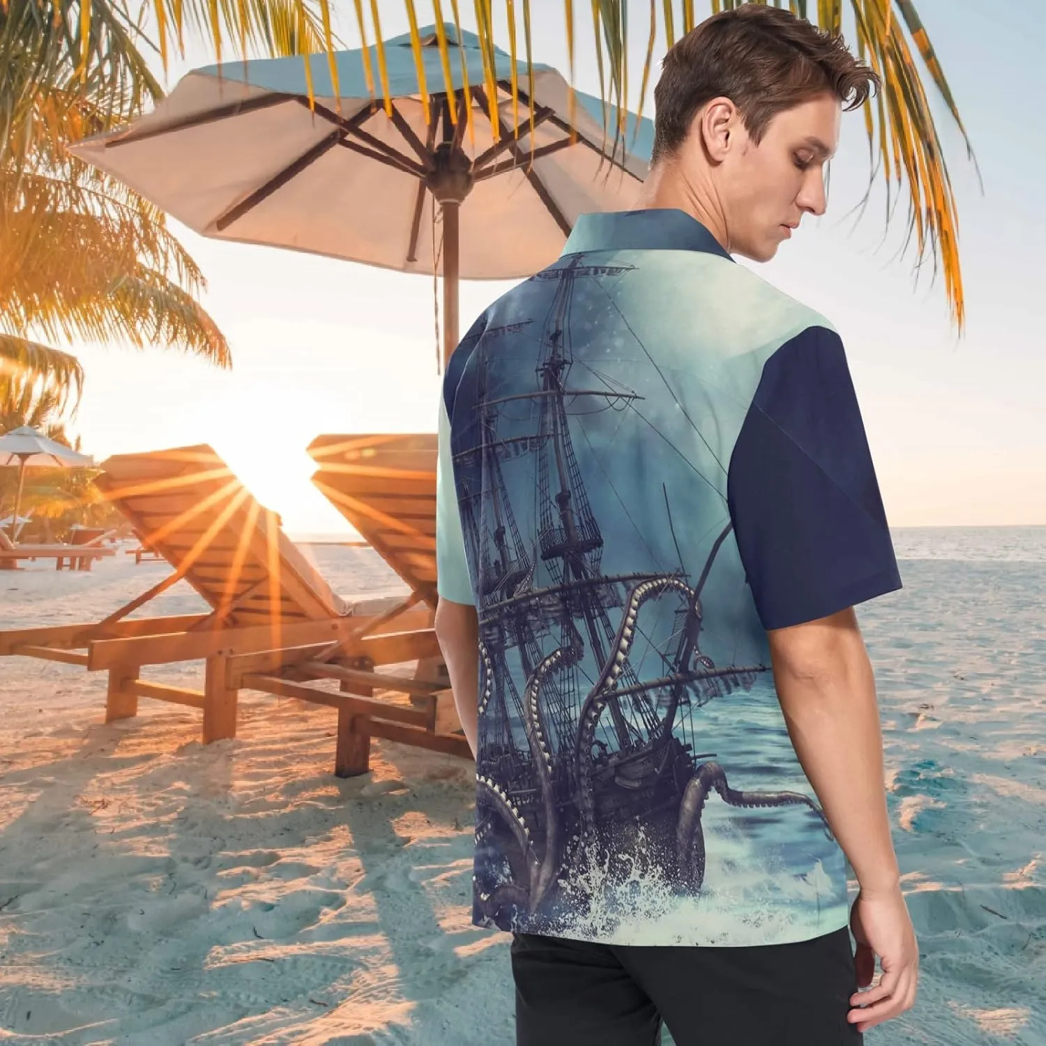 visesunny Hawaiian Shirts for Men Short Sleeve Aloha Beach Shirt Floral Summer Casual Button Down Shirts