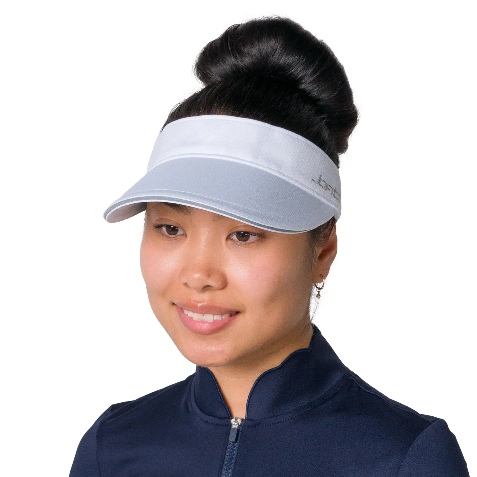 White Visor with Wide Brim