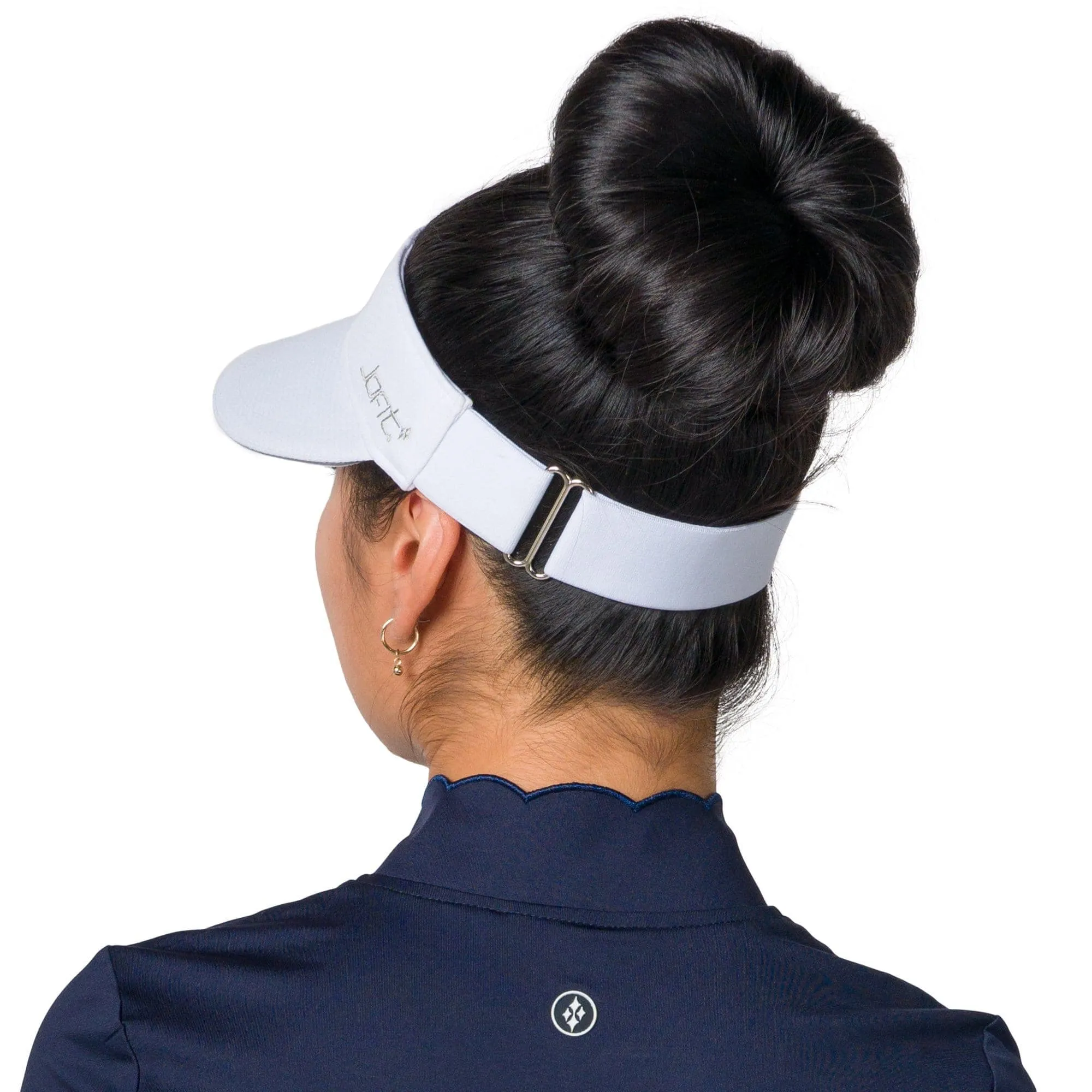 White Visor with Wide Brim