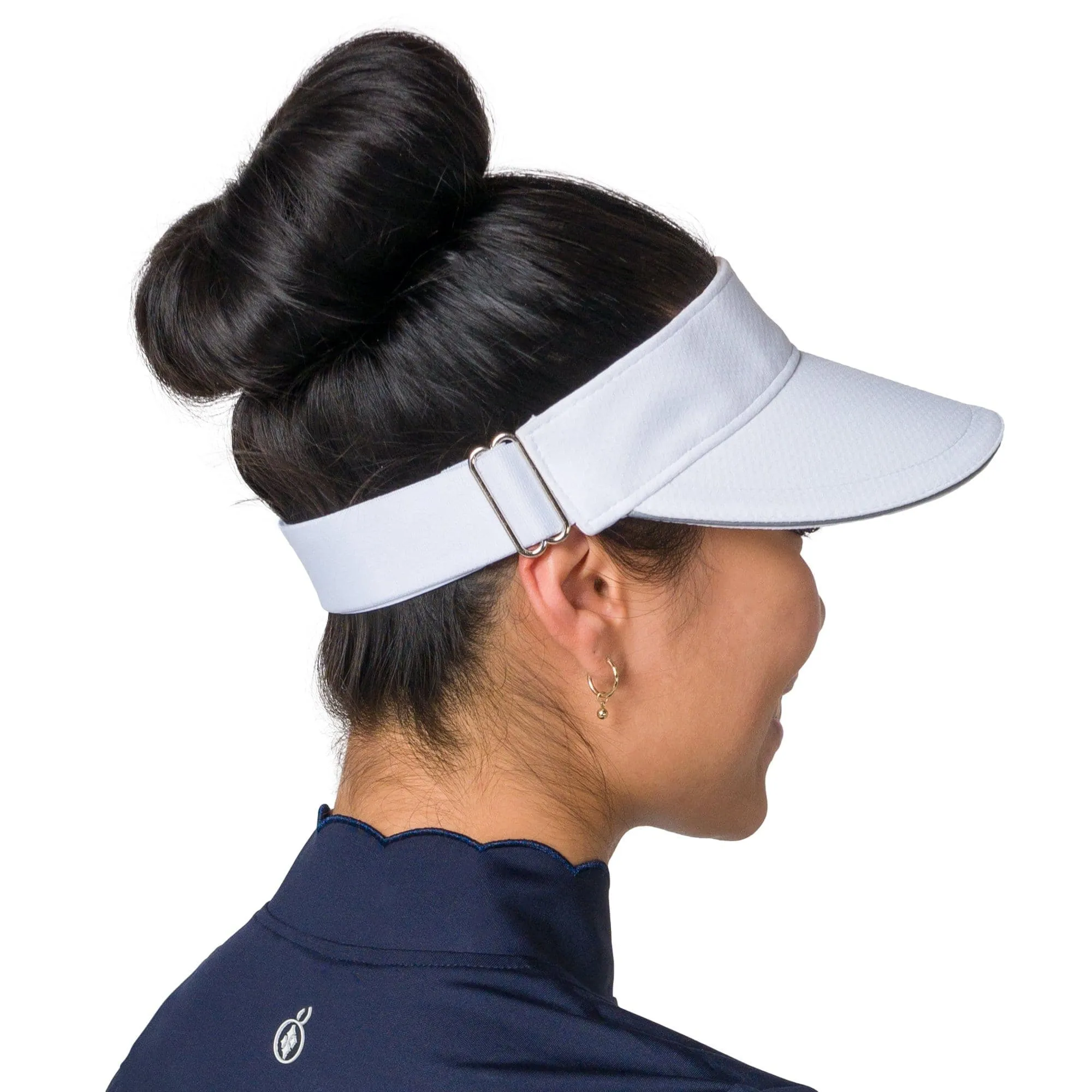 White Visor with Wide Brim