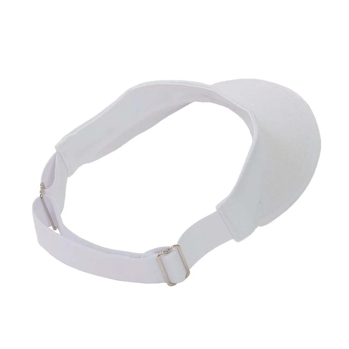 White Visor with Wide Brim