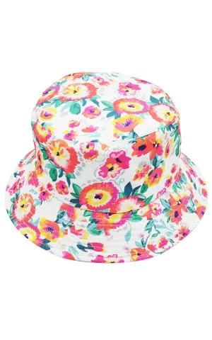 WHU210151 Reversible Floral Print Cotton Bucket Hat