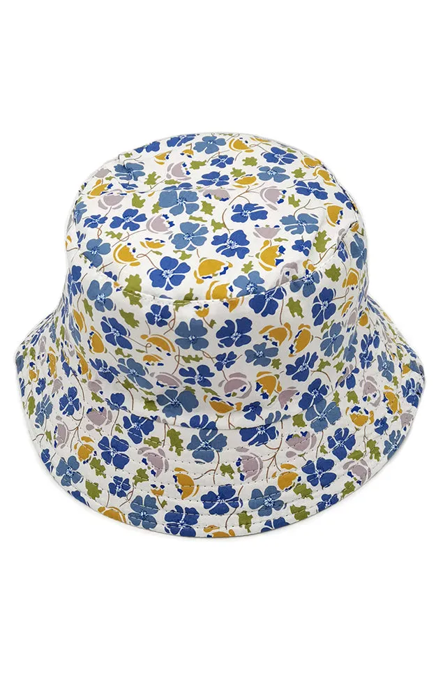 WHU210182 Reversible Floral Print Cotton Bucket Hat