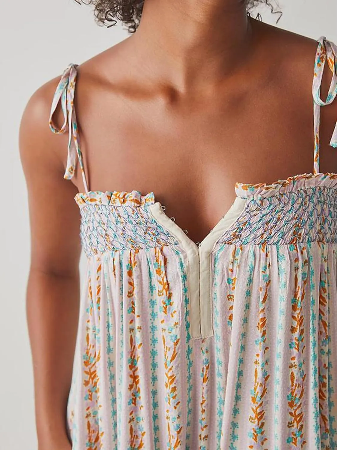 Women Boho Floral Spaghetti Strap Maxi Romper Sleeveless Loose Jumpsuits Retro Baggy Long Pant Romper Jumpsuit