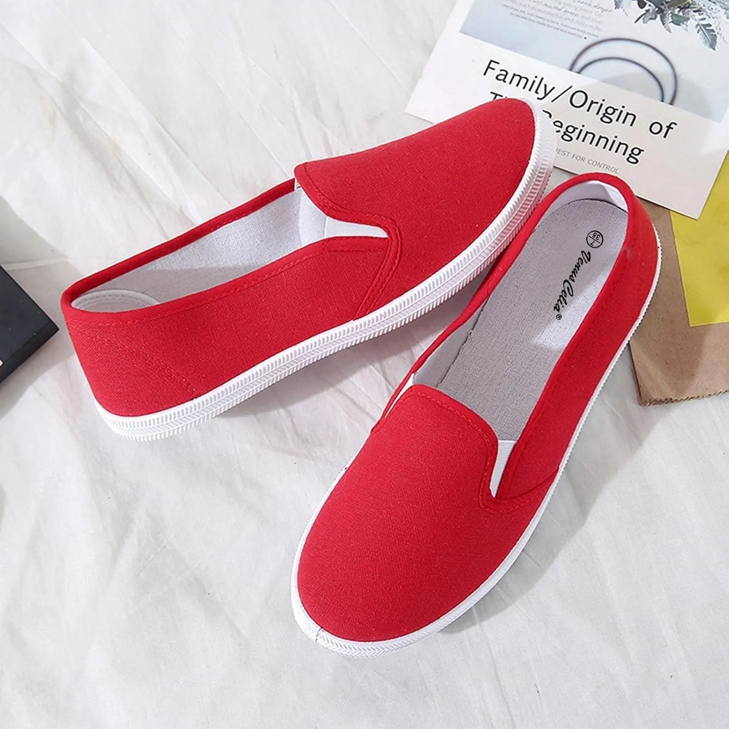 Women Orthopedic Sneakers Platform Wedge Sneakers Slip On Breathable Lightweight Fashion Sneakers Loafers Walking Shoes