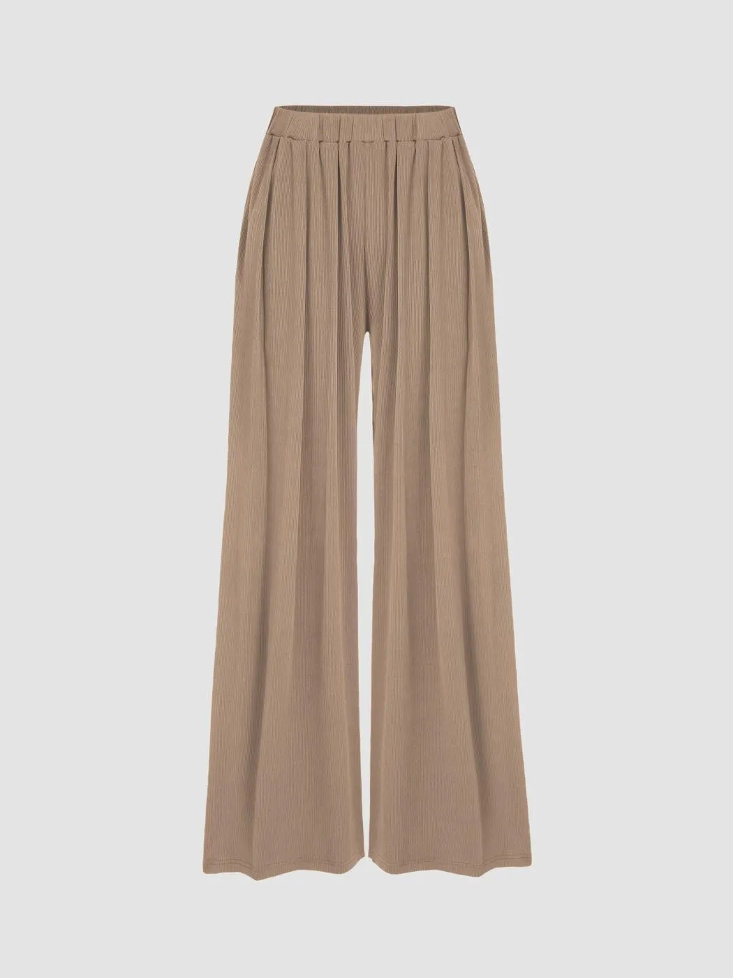 Women Plus Size Wide Leg Pants Casual Loose Smocked High Waisted Lounge Pajama Palazzo Pants
