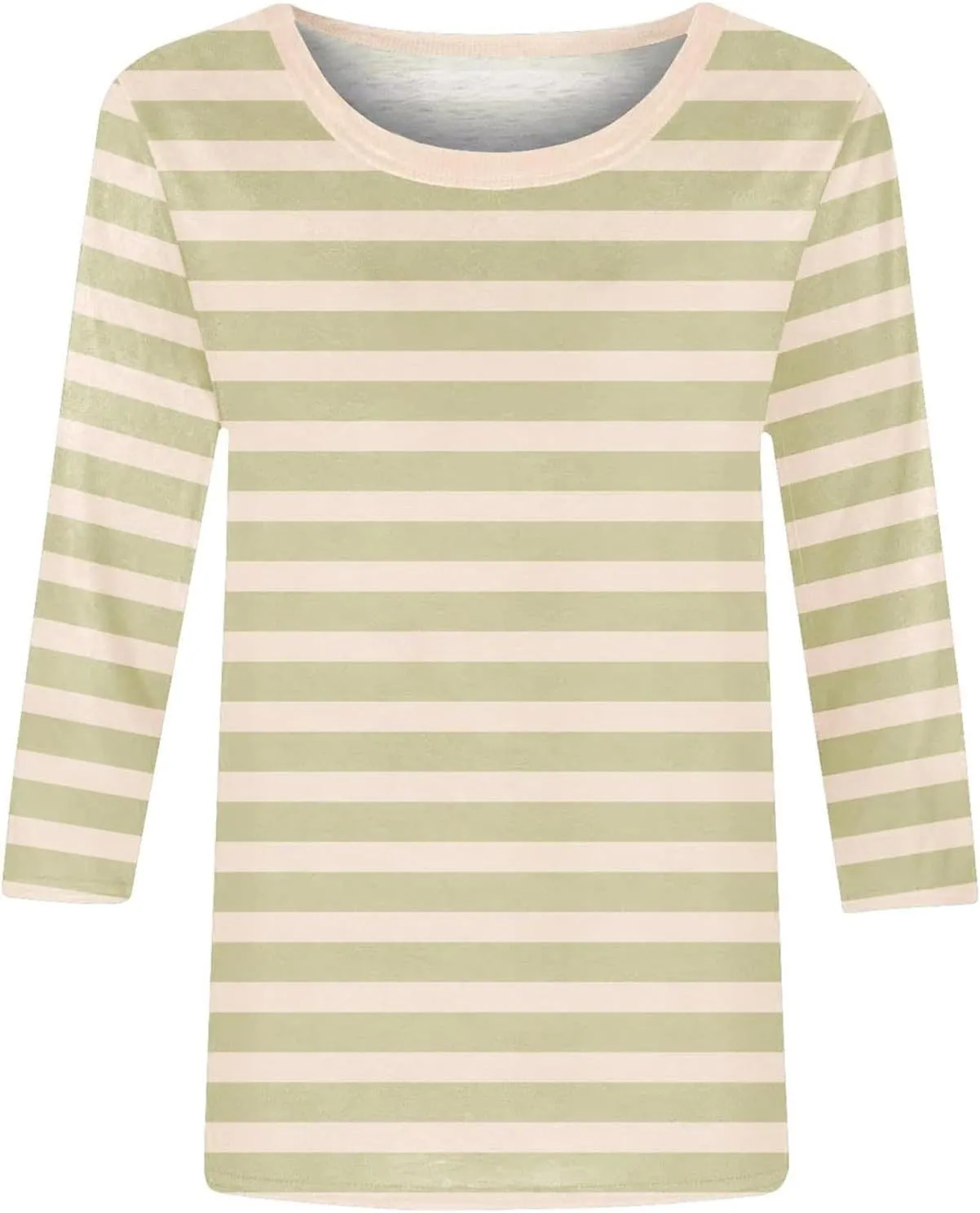 Womens 3/4 Sleeve Tops Casual Boat Neck Cute T-Shirts Loose Fit Pink Floral Print
